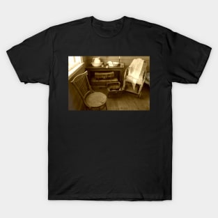 Interior, the old Homestead, Churchill Island T-Shirt